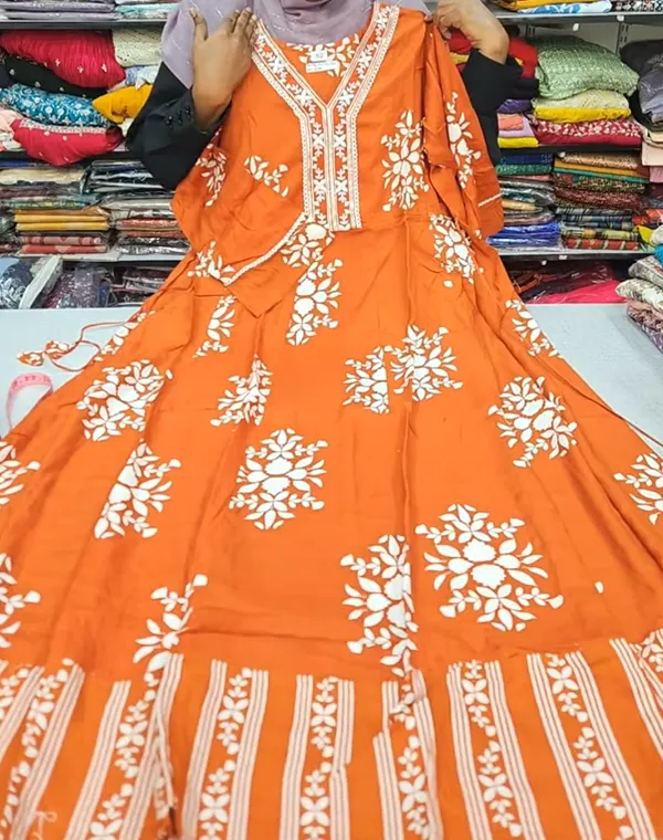 Premium Rayon Long Maxi Gown Full Length | AK2016